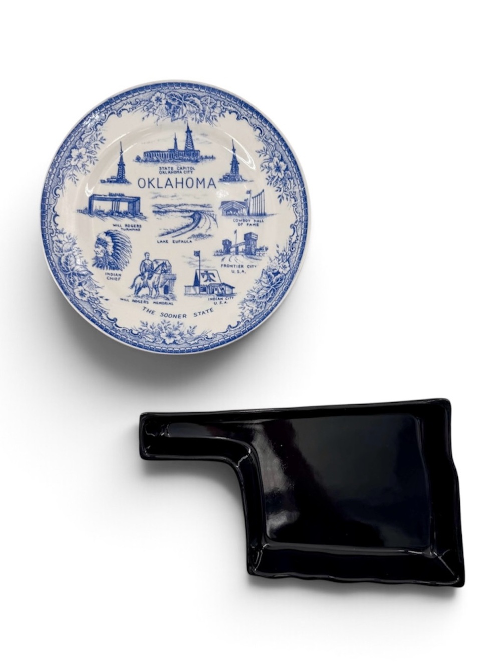 Oklahoma State Almaco Japan Frankoma U.S.A. Ceramic Japan Plate Dish